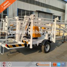 HOT SALE !! 8m 200kg high rise window cleaning equipment trailer mounted boom lift tow behind towable lift